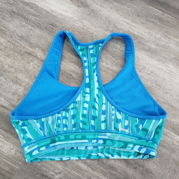 Blue Climalite Adidas TechFit Sport Bra - Picture 2 of 3